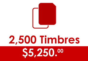 2500 Timbres: $5250